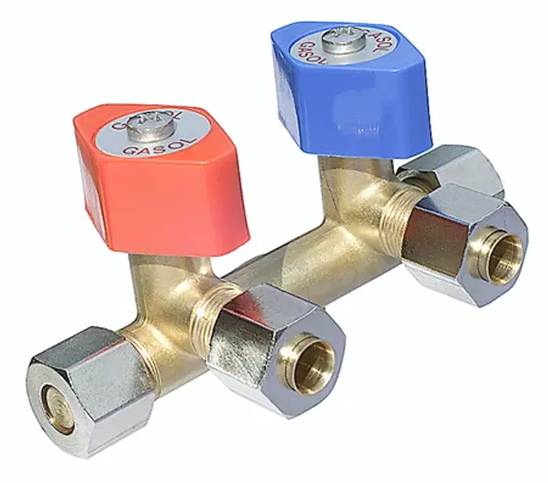 Stengeventil dobbel 8mm rør